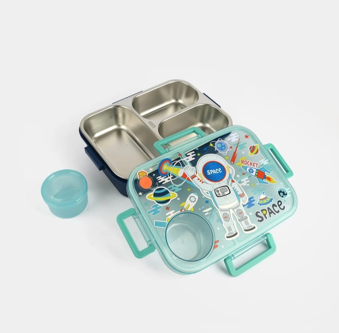 Stainless Steel Lunch Box for Kids – 3 Compartments