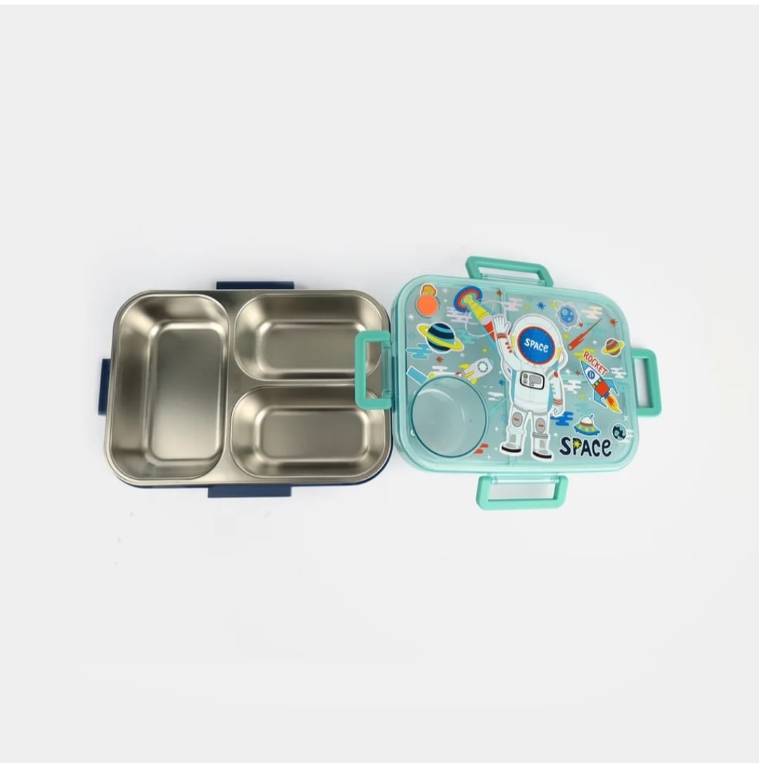 Stainless Steel Lunch Box for Kids – 3 Compartments