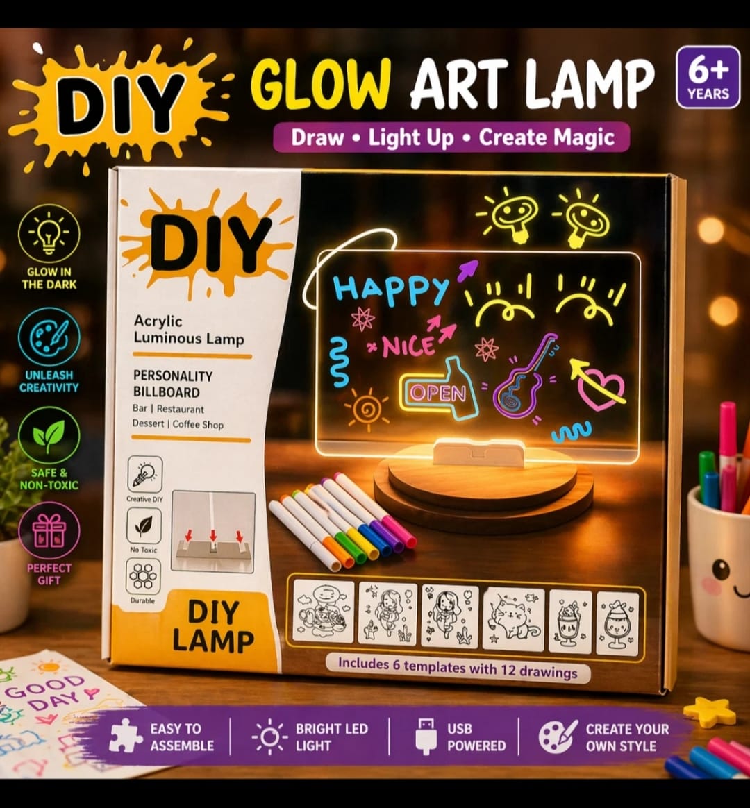 DIY Glow Art Lamp for Kids