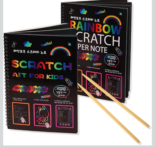 Rainbow Scratch Art Notebook for Kids