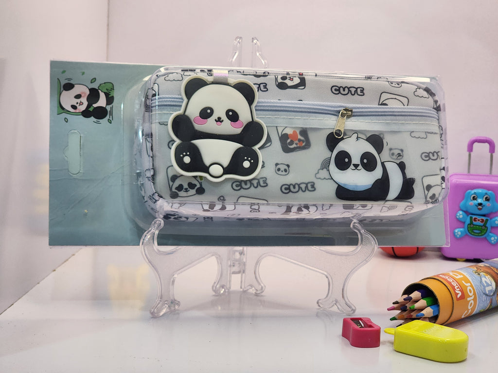 Cute dual Zipper pencil case for kids