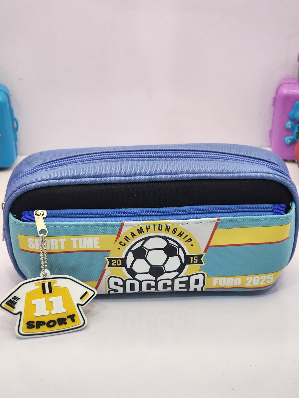 Cute dual Zipper pencil case for kids