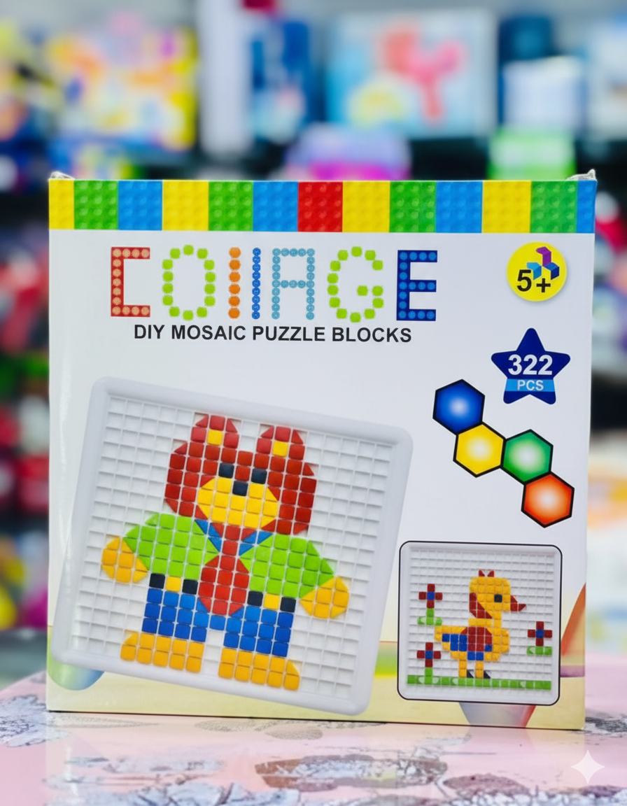 DIY Mosaic puzzles building blocks set