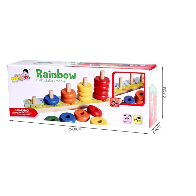 Wooden rainbow calculates circle