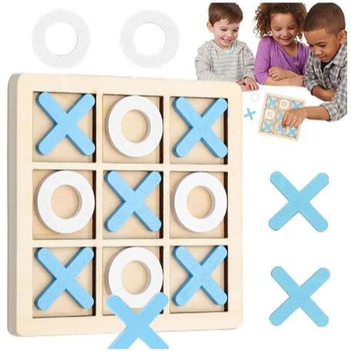 Wooden Tic- Tac - Toe board game