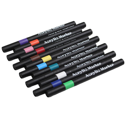 12-color Acrylic Markers set with Travel case