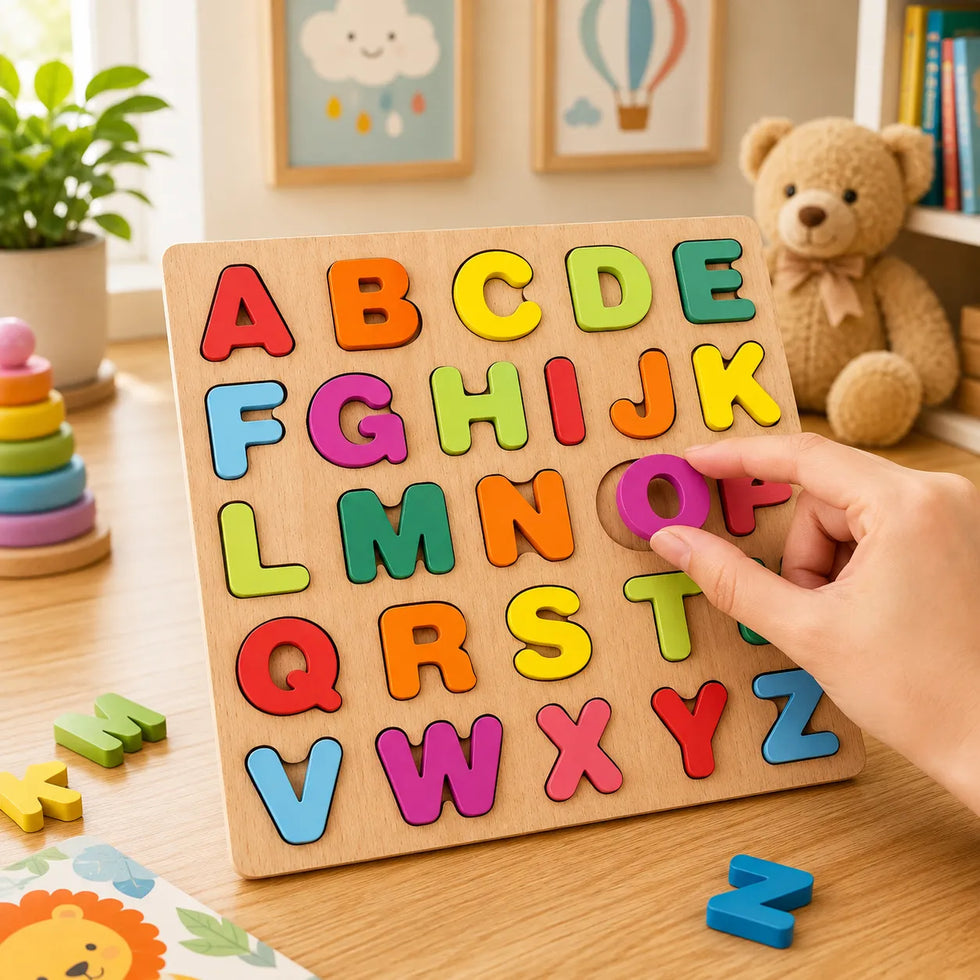 Wooden Alphabet Puzzle board