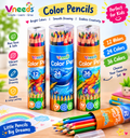 Vneeds premium colored pencils with built-in sharpener