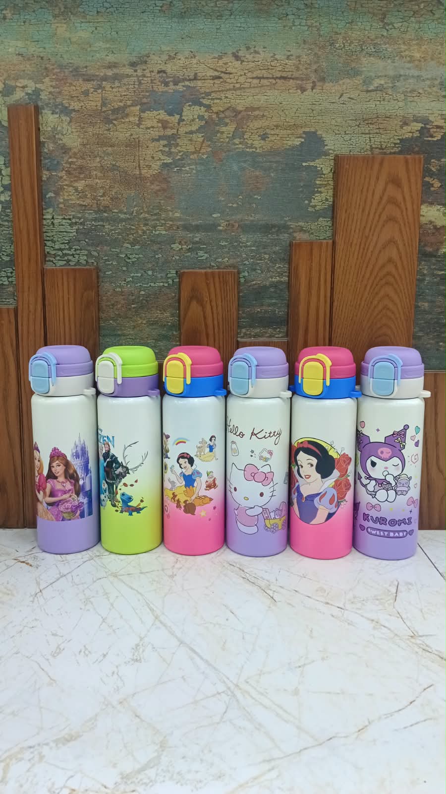 Princess kids Flip-Top water bottles for kids