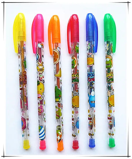 Cute Cartoon and fruit Gel pen set for kids