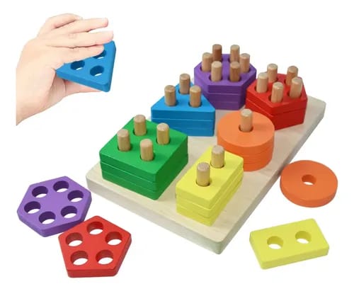 Wooden Shape Matching blocks