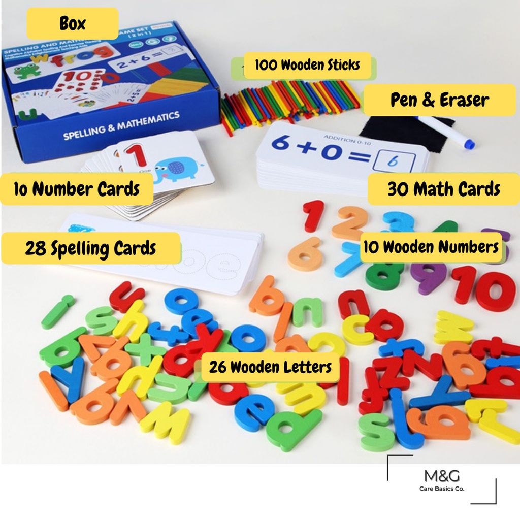 2 IN 1 SPELLING AND MATHEMATICS GAME SET