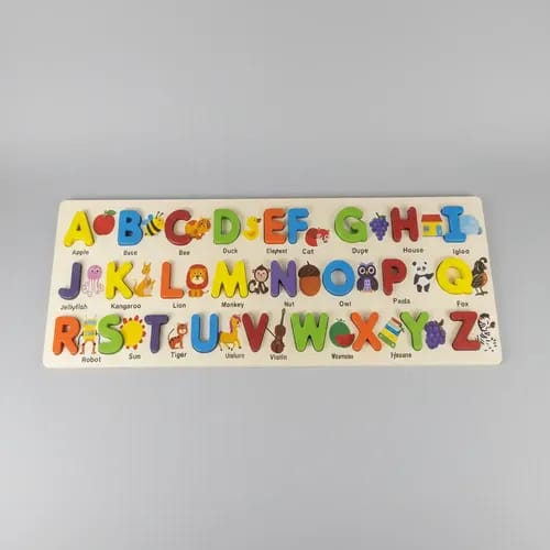Wooden learning Alphabet &Arabic huroof puzzle board